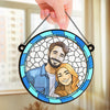 Custom Photo Forever With You - Couple Personalized Window Hanging Suncatcher Ornament - Gift For Husband Wife, Anniversary