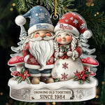 Love Knows No Height - Couple Personalized Custom 3D Inflated Effect Printed Ornament - Acrylic Custom Shaped - Gift For Husband Wife, Anniversary