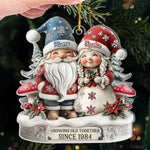 Love Knows No Height - Couple Personalized Custom 3D Inflated Effect Printed Ornament - Acrylic Custom Shaped - Gift For Husband Wife, Anniversary