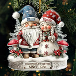 Love Knows No Height - Couple Personalized Custom 3D Inflated Effect Printed Ornament - Acrylic Custom Shaped - Gift For Husband Wife, Anniversary