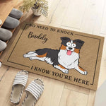 No Need To Knock - Dog Personalized Custom Home Decor Decorative Mat - House Warming Gift For Pet Owners, Pet Lovers