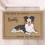 No Need To Knock - Dog Personalized Custom Home Decor Decorative Mat - House Warming Gift For Pet Owners, Pet Lovers