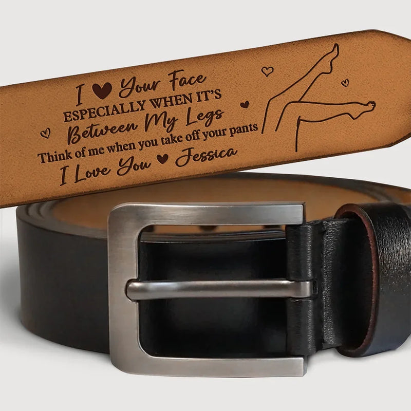 A Reminder Of Us In Every Gesture - Couple Personalized Custom Engraved Leather Belt - Gift For Husband Wife, Anniversary