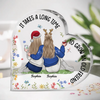 You’re The Family I Chose - Bestie Personalized Custom Heart Shaped Acrylic Plaque - Gift For Best Friends, BFF, Sisters