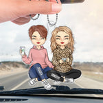Forever Grateful For You - Bestie Personalized Custom Car Ornament - Acrylic Custom Shaped - Gift For Best Friends, BFF, Sisters