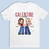 Galentine Gang - Bestie Personalized Custom Unisex T-shirt, Premium T-shirt, Hoodie - Valentine Gift For Best Friends, BFF, Sisters