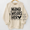 Every Beat Of Her Heart Shows - Family Personalized Custom Unisex Sweatshirt, Hoodie With Design On Sleeve - Gift For Mom, Grandma