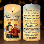 Our Lives Together - Couple Personalized Custom LED Candle - Gift For Couple, Husband, Wife