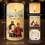Our Lives Together - Couple Personalized Custom LED Candle - Gift For Couple, Husband, Wife