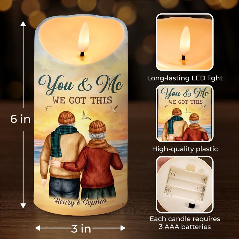 Our Lives Together - Couple Personalized Custom LED Candle - Gift For Couple, Husband, Wife