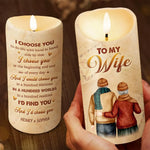 I'd Find You And I'd Choose You - Couple Personalized Custom LED Candle - Gift For Husband Wife, Anniversary