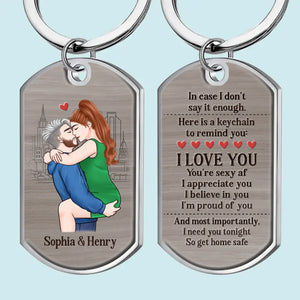 I Appreciate You, I Believe In You - Couple Personalized Custom Keychain - Christmas Gift For Husband Wife, Anniversary