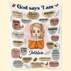 God Says You Are Self-Love Affirmations - Friend Personalized Custom Blanket - Gift For Best Friends, Family Members, Coworkers, Yourself