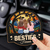 Crazy Friends, Amazing Memories - Bestie Personalized Custom Car Visor Clip - Gift For Best Friends, BFF, Sisters