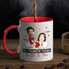 Custom Photo We're The Perfect Match - Couple Personalized Custom Accent Mug - Gift For Husband Wife, Anniversary