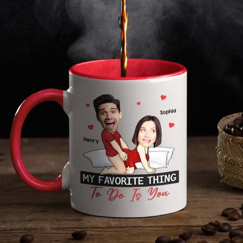 Custom Photo We're The Perfect Match - Couple Personalized Custom Accent Mug - Gift For Husband Wife, Anniversary