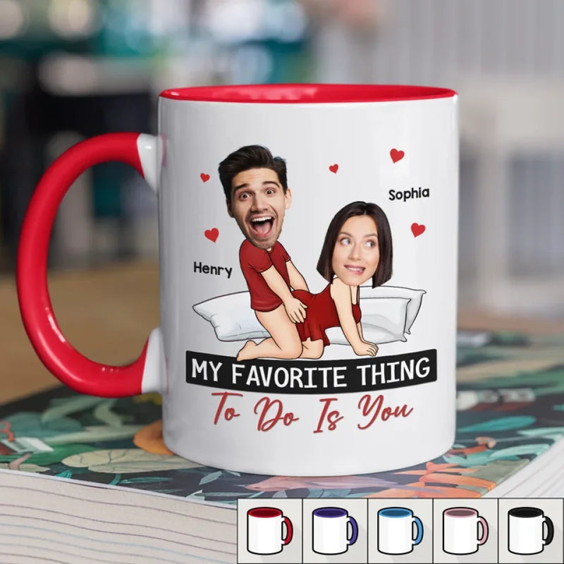 Custom Photo We're The Perfect Match - Couple Personalized Custom Accent Mug - Gift For Husband Wife, Anniversary