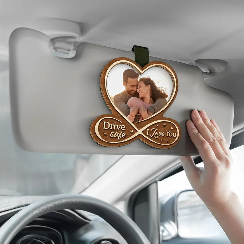 Custom Photo All Of Me Loves All Of You - Couple Personalized Custom Car Visor Clip - Gift For Husband Wife, Anniversary