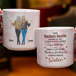 Thank You For Being My Unbiological Sister - Bestie Personalized Custom Marble Mug - Gift For Best Friends, BFF, Sisters