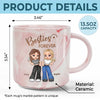 We'll Be Friends Until We're Old And Senile - Bestie Personalized Custom Marble Mug - Gift For Best Friends, BFF, Sisters