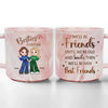 We'll Be Friends Until We're Old And Senile - Bestie Personalized Custom Marble Mug - Gift For Best Friends, BFF, Sisters