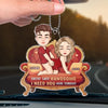 Come Home Safe, Darling - Couple Personalized Custom Car Ornament - Acrylic Custom Shaped - Gift For Husband Wife, Anniversary