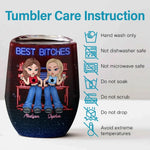 Partners In Adventure - Bestie Personalized Custom Wine Tumbler - Gift For Best Friends, BFF, Sisters