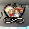 Not Sisters By Blood But Sisters By Heart - Bestie Personalized Custom Car Visor Clip - Gift For Best Friends, BFF, Sisters