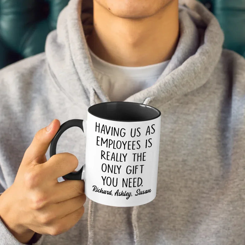 We're All In This Together - Coworker Personalized Custom Accent Mug - Gift For Boss, Coworkers