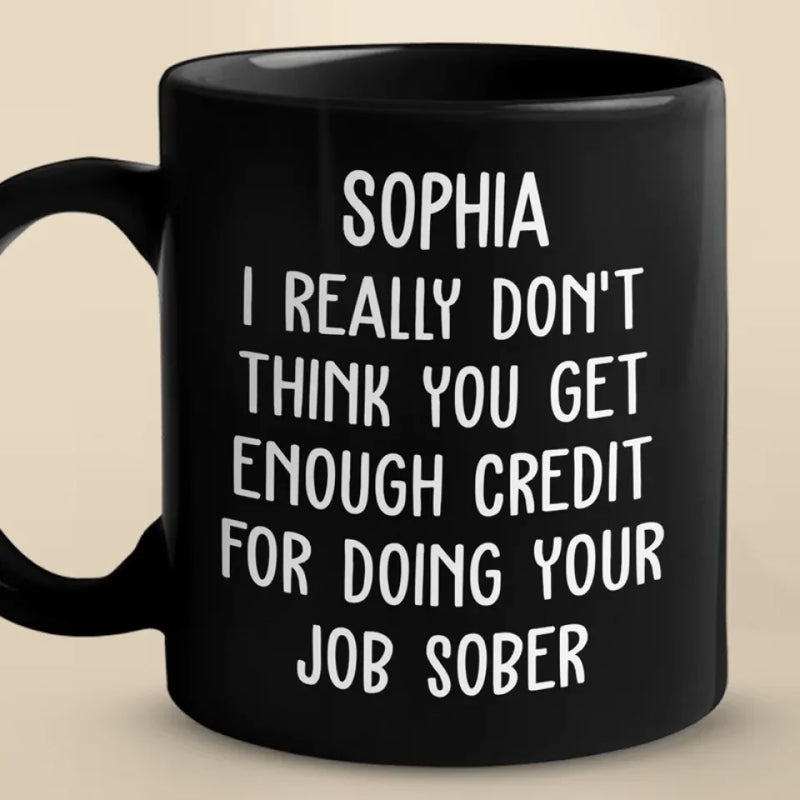 All Smiles With My Work Buddies - Coworker Personalized Custom Black Mug - Gift For Coworkers, Work Friends, Colleagues