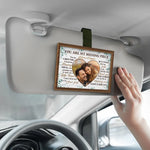 Custom Photo We Are Two Souls With One Heart - Couple Personalized Custom Car Visor Clip - Gift For Husband Wife, Anniversary