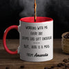 Office Views And Endless Brews - Coworker Personalized Custom Accent Mug - Gift For Coworkers, Work Friends, Colleagues