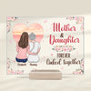 First My Daughters, Forever My Friends - Family Personalized Custom Rectangle Shaped Acrylic Plaque - Gift For Mom, Daughter