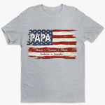 Custom American Flag Unisex T-shirt, Hoodie - Personalized America 250th Anniversary Father's Day Birthday Gifts For Dad, Grandpa - Proud To Be American