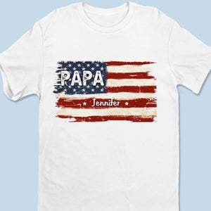 Proud To Be American - Family Personalized Custom Unisex T-shirt, Premium T-shirt, Hoodie - Gift For Dad, Grandpa