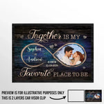 Custom Photo From The First Moment To Forever, I’m Yours	- Couple Personalized Custom Car Visor Clip - Gift For Husband Wife, Anniversary