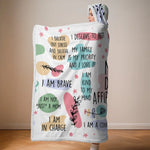 My Family Is My Priority And I Love It - Family Personalized Custom Snuggle Blanket, Hoodie Blanket - Gift For Mom, Yourself