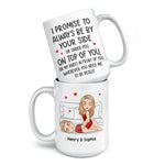 I Promise To Be By Your Side Forever - Couple Personalized Custom Mug - Gift For Husband Wife, Anniversary