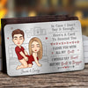 Merci de m'aimer ! Carte portefeuille personnalisée en aluminium pour couple - Cadeau pour mari et femme, anniversaire