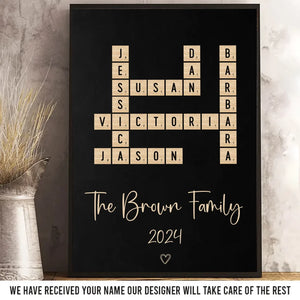 Ensemble, célébrons la magie des fêtes - Affiche verticale personnalisée pour la famille - Cadeau pour les membres de la famille