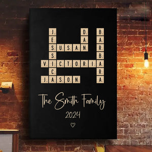 Ensemble, célébrons la magie des fêtes - Affiche verticale personnalisée pour la famille - Cadeau pour les membres de la famille
