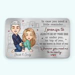 You Make My Heart Happy - Couple Personalized Custom Aluminum Wallet Card - Gift For Husband Wife, Anniversary