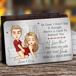 Like Rain, I Fell For You - Couple Personalized Custom Aluminum Wallet Card - Gift For Husband Wife, Anniversary