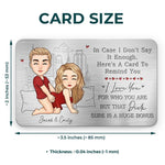 Like Rain, I Fell For You - Couple Personalized Custom Aluminum Wallet Card - Gift For Husband Wife, Anniversary