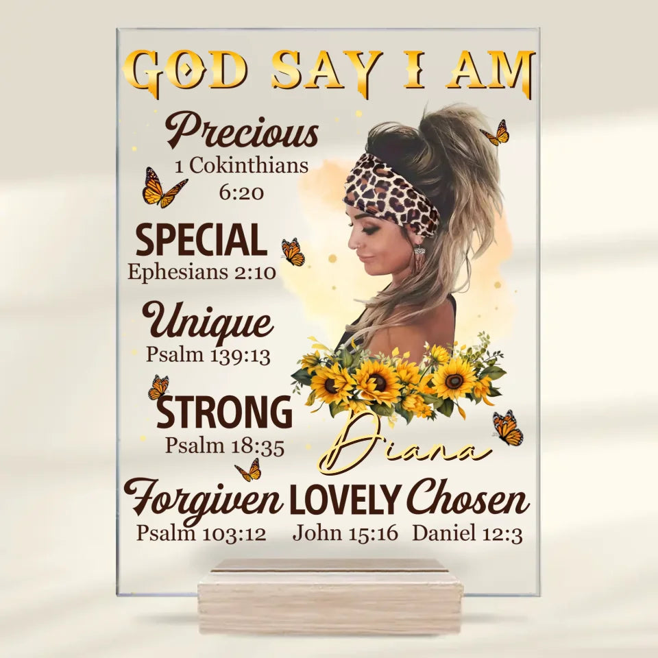 Custom Photo I Am Worthy Of My Dreams Self-Love Affirmations - Friend Personalized Custom Rectangle Shaped Acrylic Plaque - Gift For Best Friends, Family Members, Coworkers, Yourself