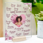 Custom Photo A New Creation Of God Self-Love - Affirmation Personalized Custom Rectangle Shaped Acrylic Plaque - Gift For Yourself