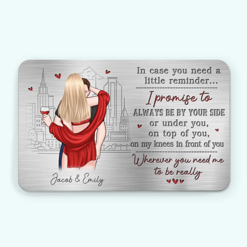 My Partner In Wine - Couple Personalized Custom Aluminum Wallet Card - Gift For Husband Wife, Anniversary