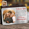 Carte portefeuille en aluminium personnalisée avec photo « Plus heureux avec toi » pour couple – Cadeau pour mari et femme, anniversaire