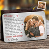 Carte portefeuille personnalisée en aluminium avec photo pour couple, pour un anniversaire ou pour toujours