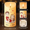 I Promise To Always Be By Your Side - Couple Personalized Custom LED Candle - Gift For Husband Wife, Anniversary